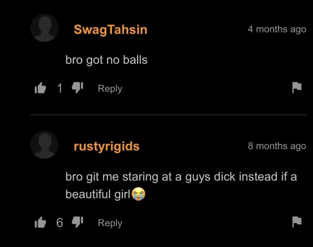 “im not gay i swear”