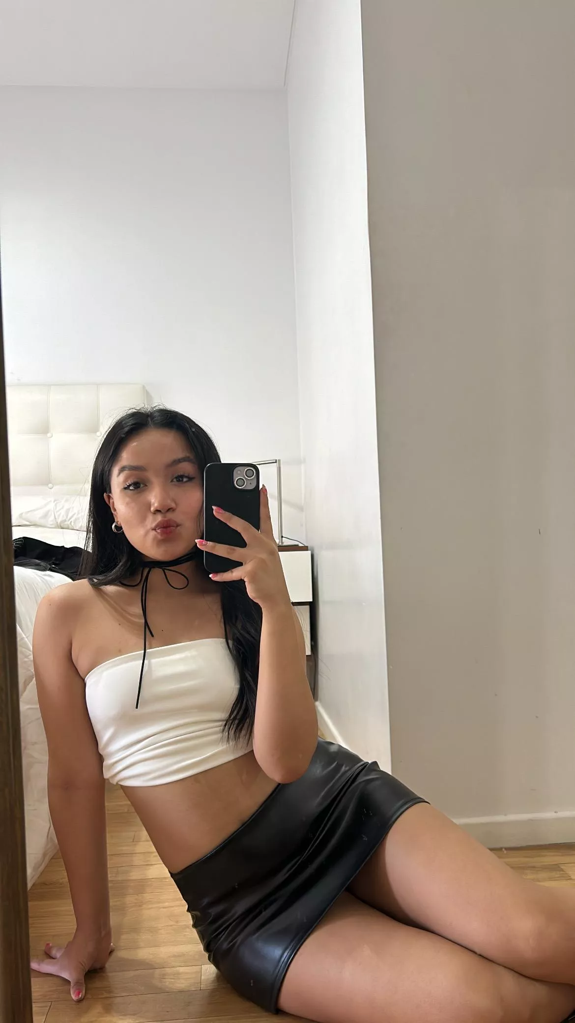 I'm not wearing any panties under this skirt