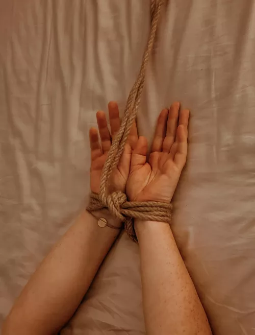 It's hard to do a selftie with both hands tied and using your mouth as a 3rd hand