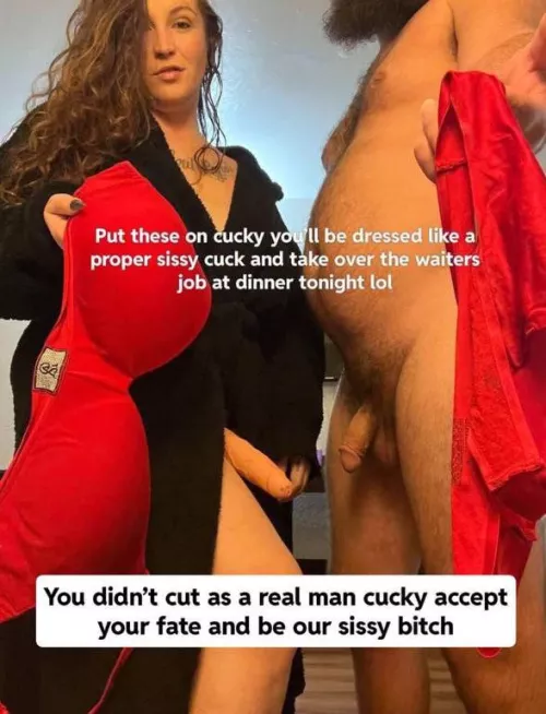 It’s sissy Saturday cucky , get dressed and submit to my alpha and I 