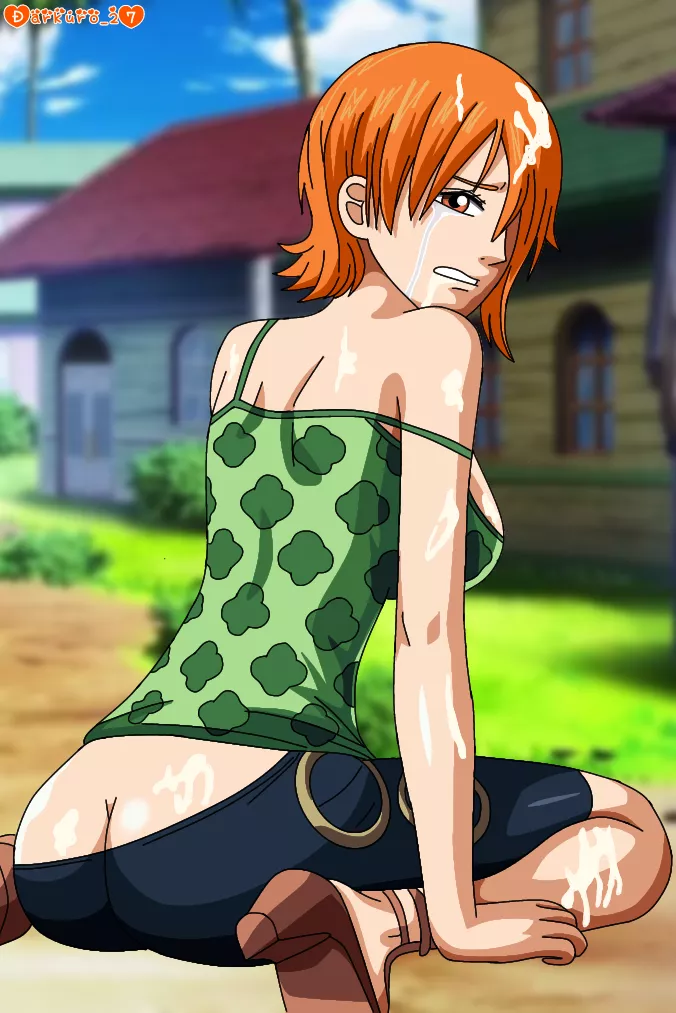 Luffy found Nami covered in cum 💦😍 