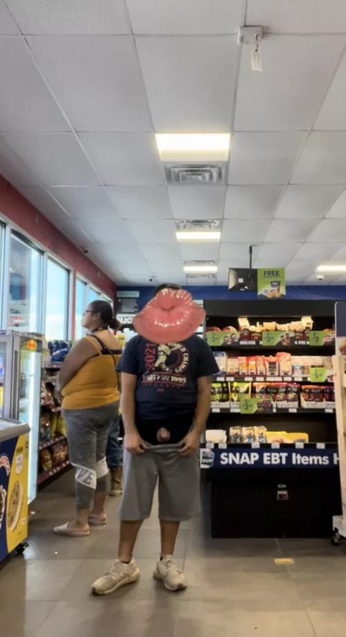 Middle of the gas station