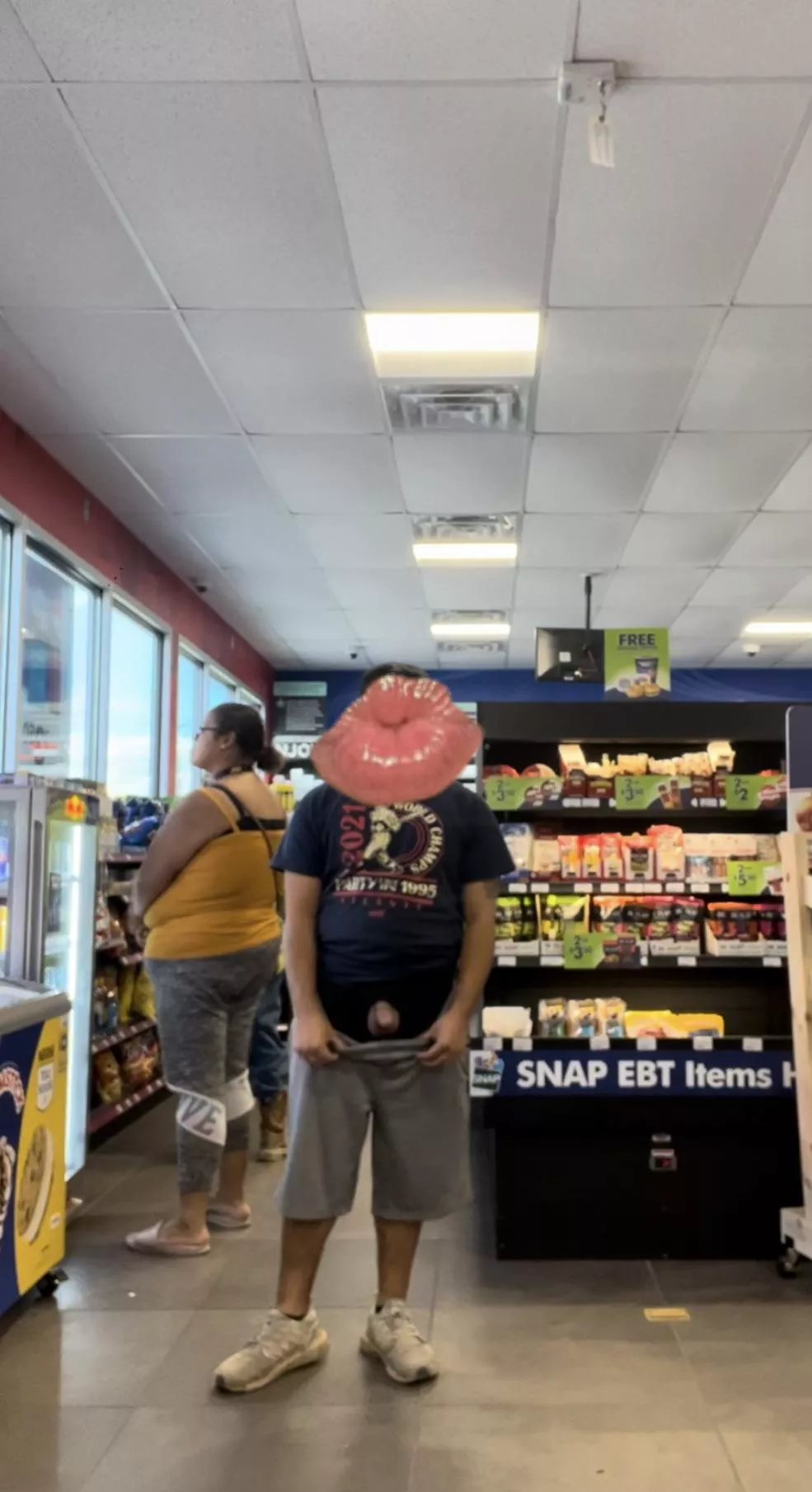 Middle of the gas station