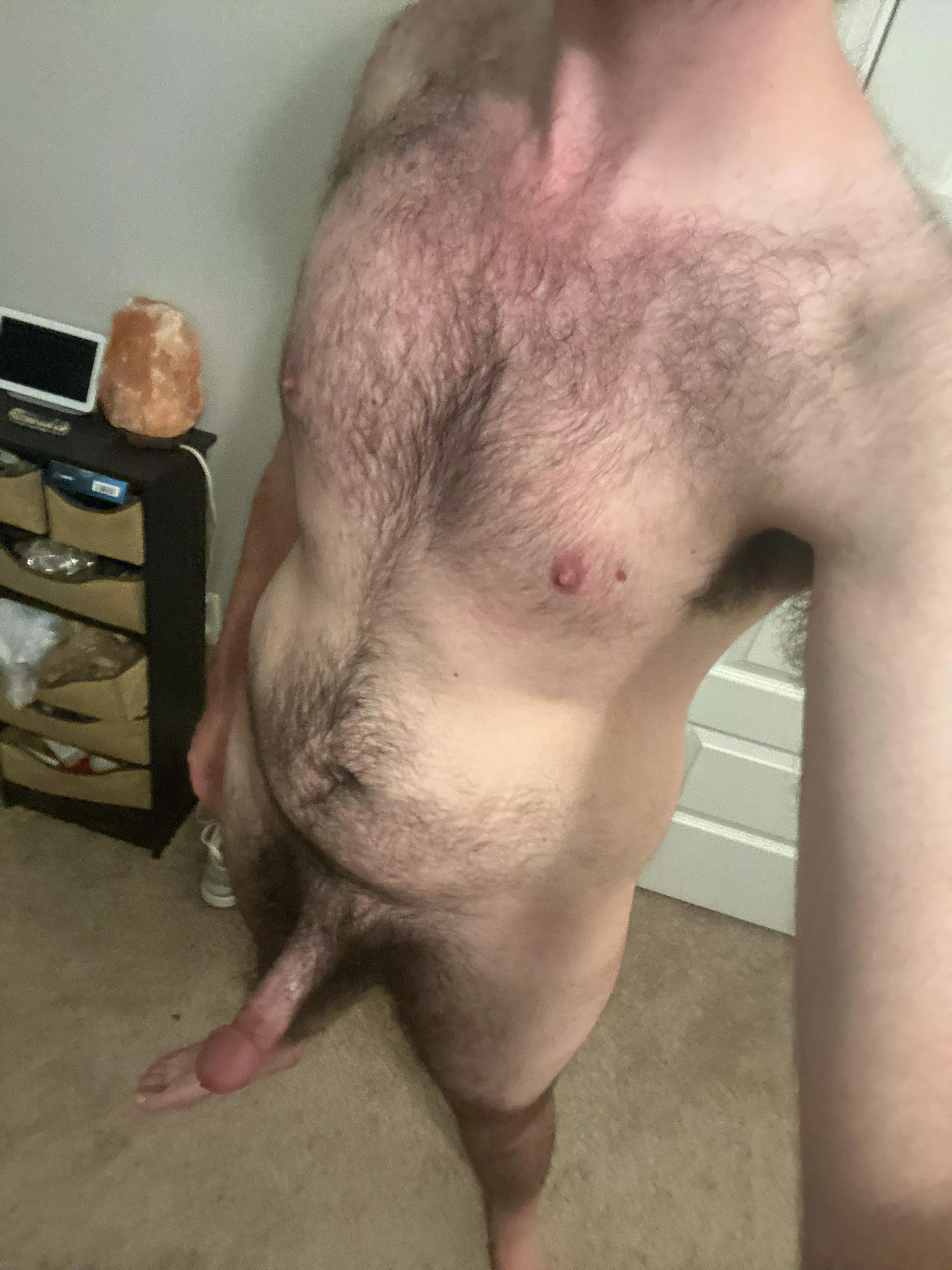 My furry chest needs to be rubbed 