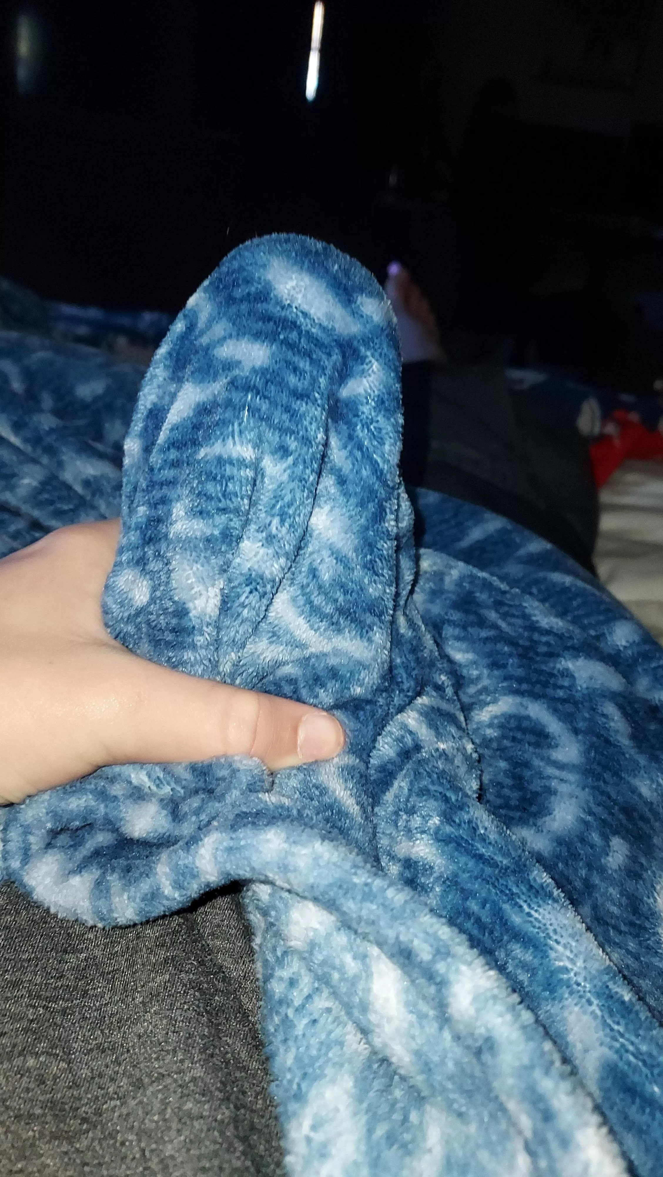 My nice juicy cock is hidden, should I move the blanket