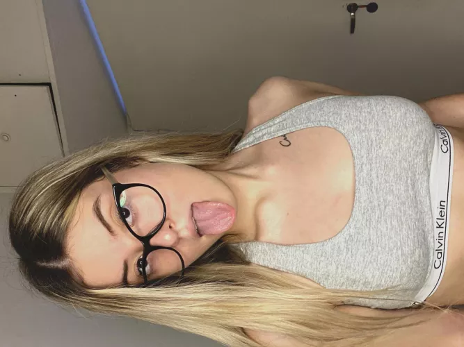 My tits are the ideal place to land.