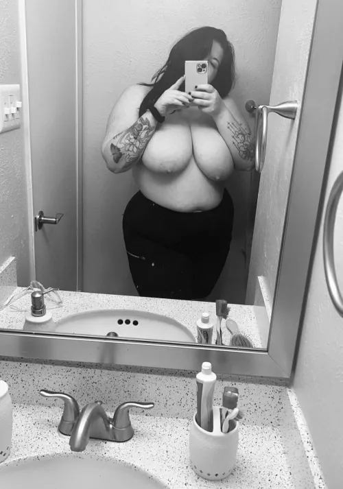 My version of a topless after workout selfie.