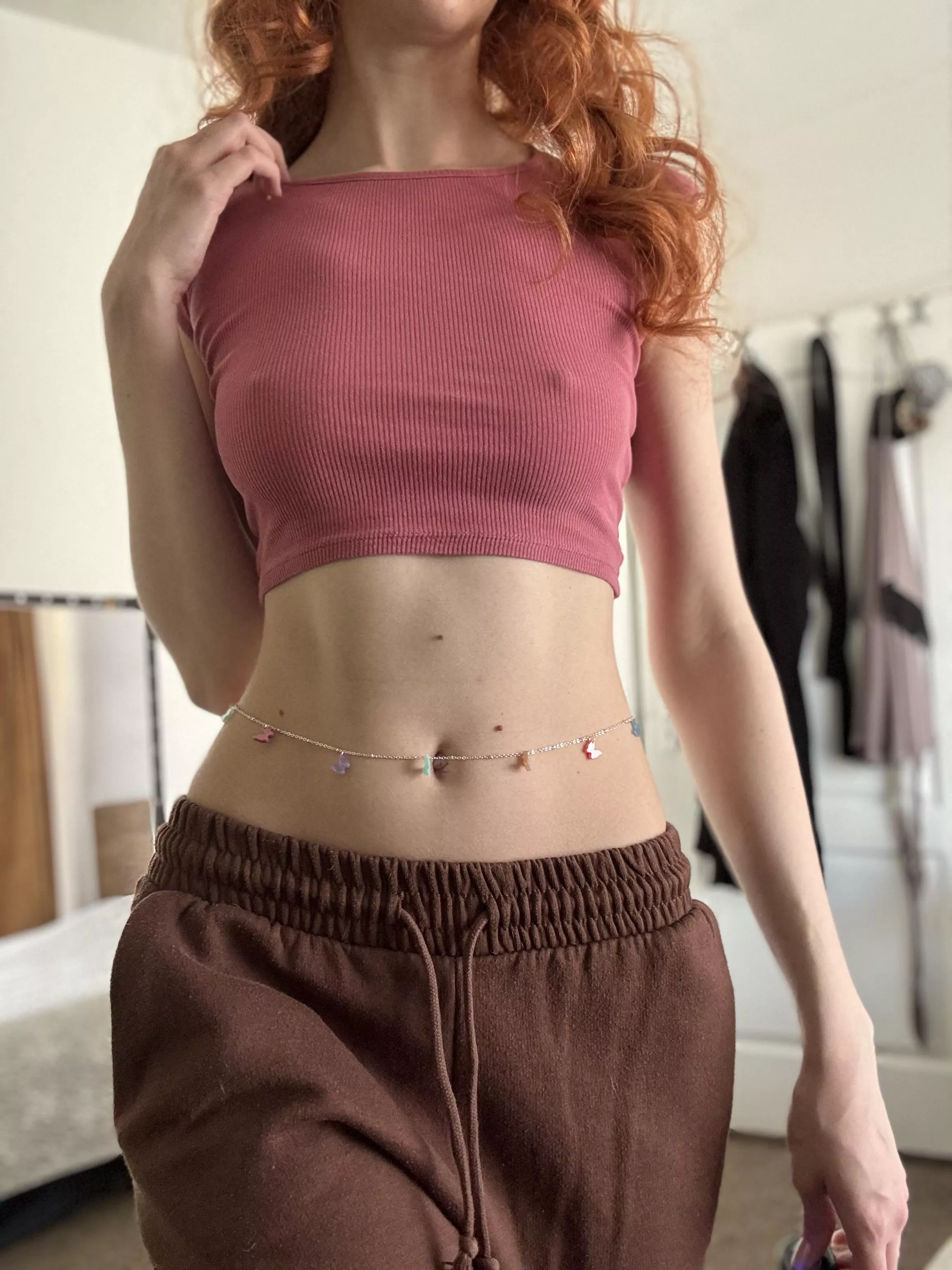 No bra needed for this girl