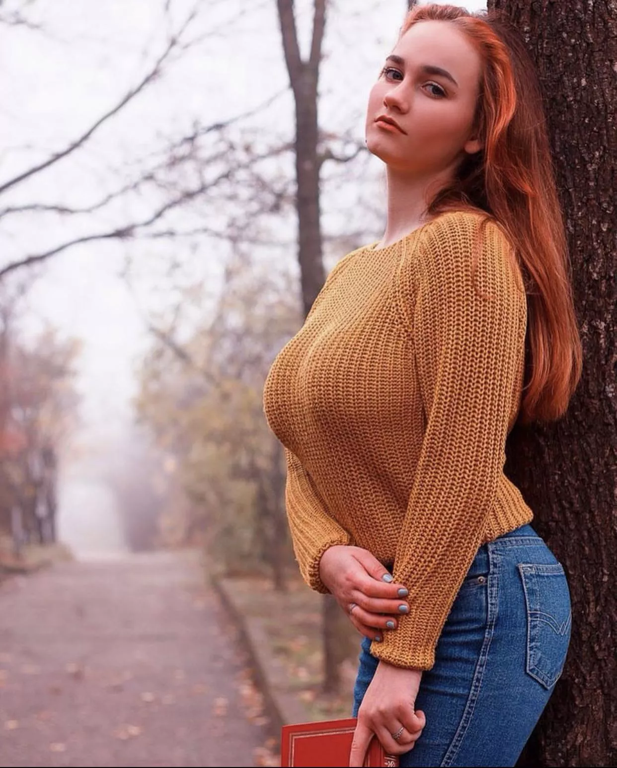Redhead in her sweater