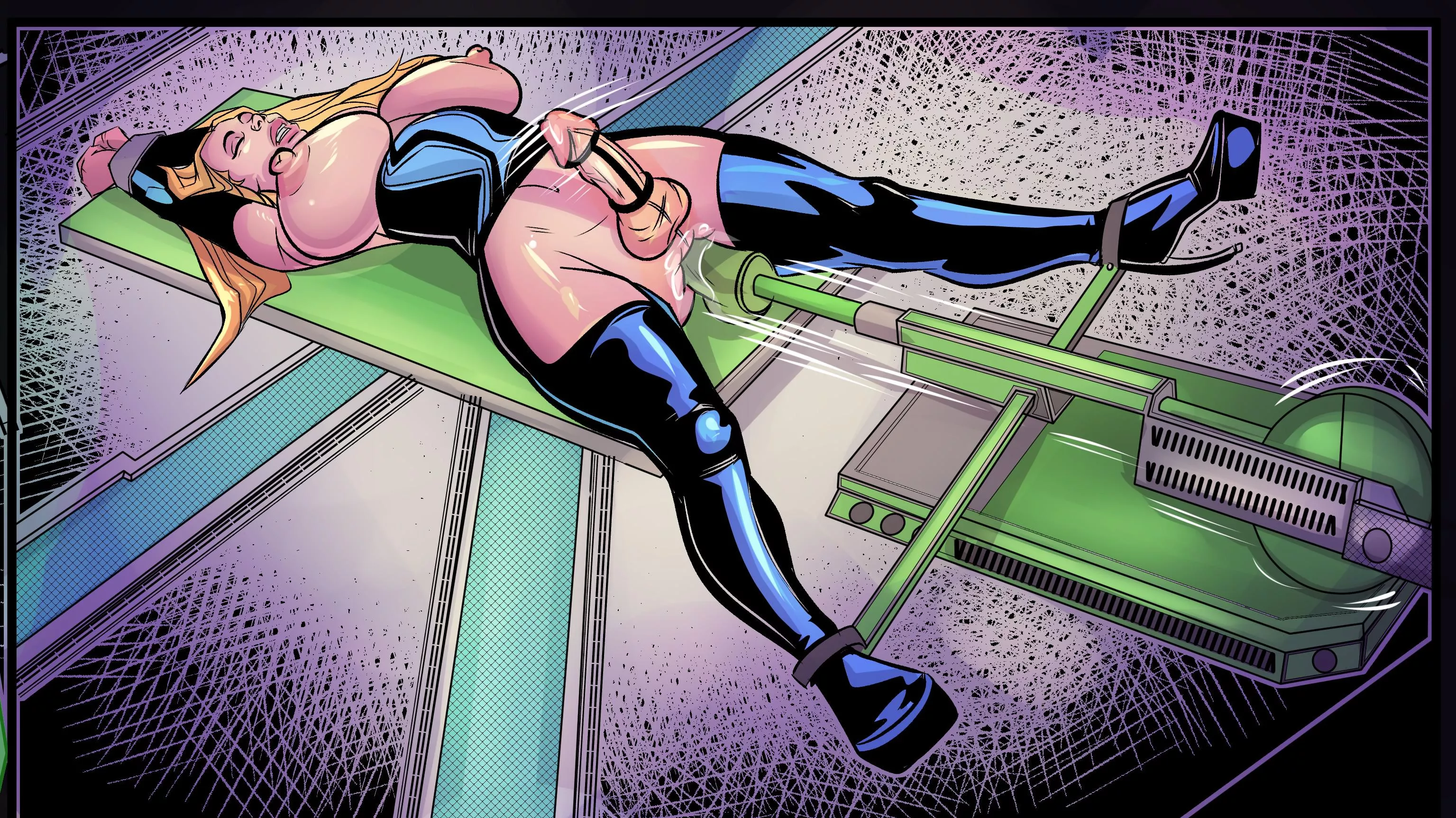 Sissy slave tied to machine and prohibition to cum