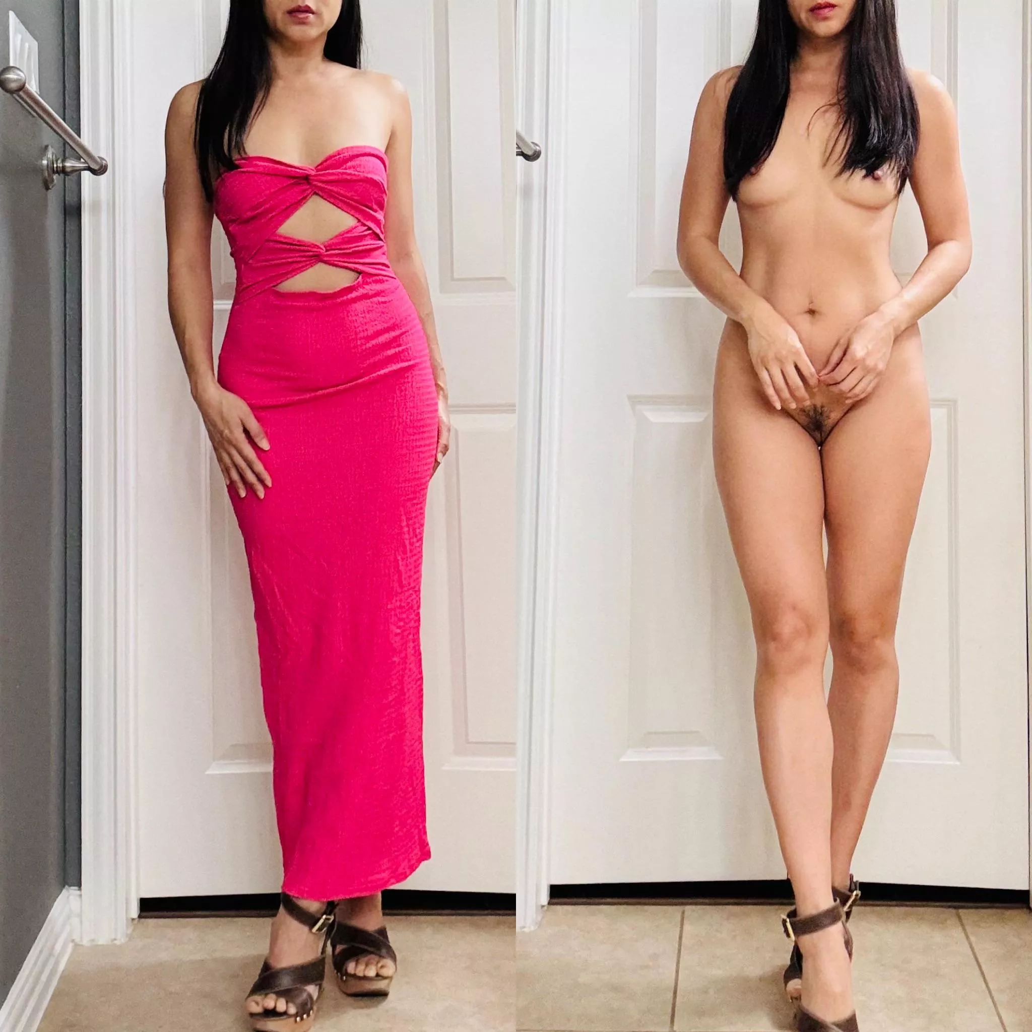 This dress may look good on me, but it might look even better off of me.