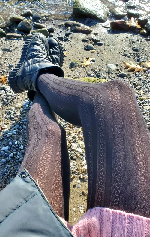Tights on the beach 