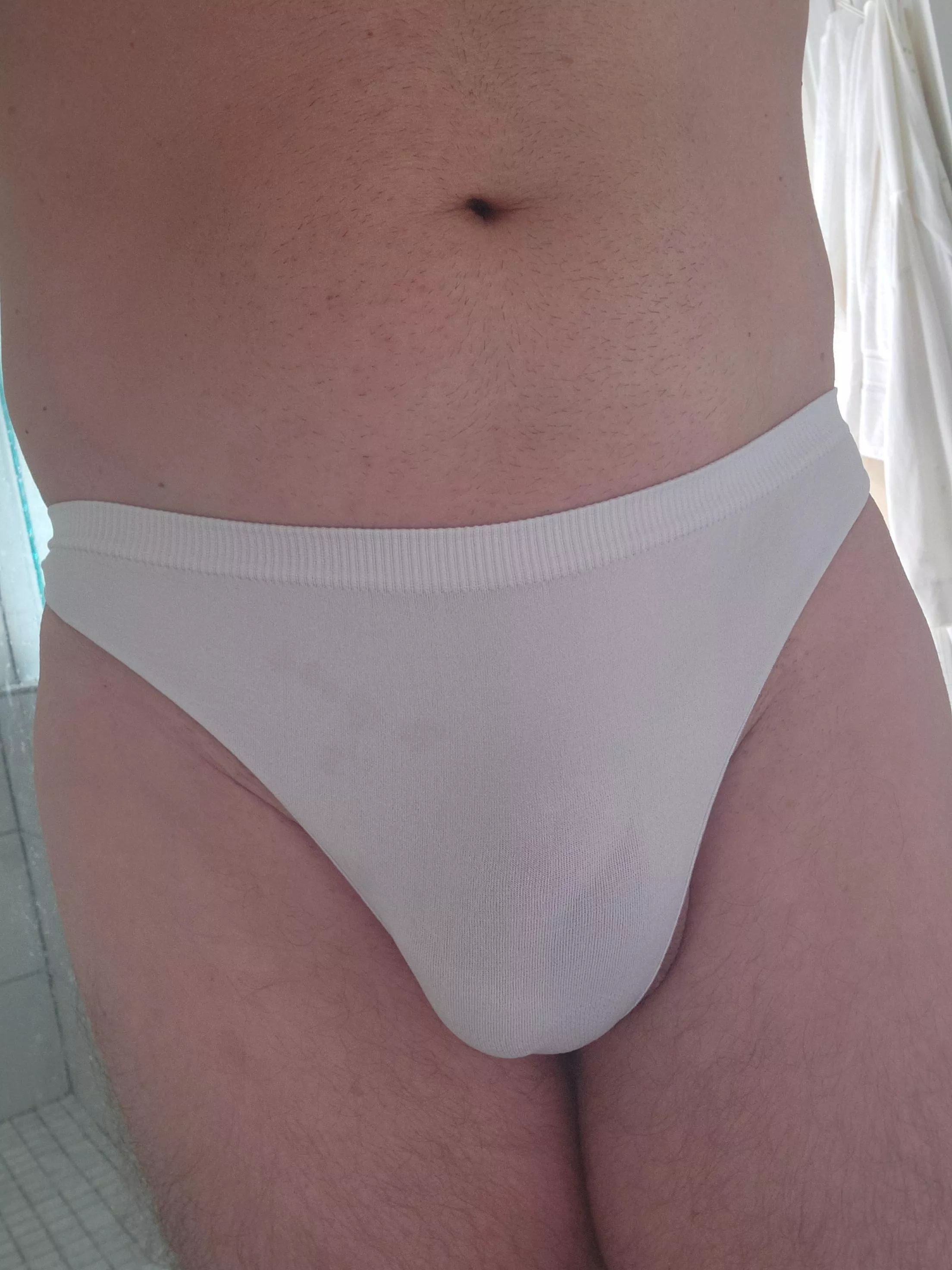 White cotton thong. So soft.