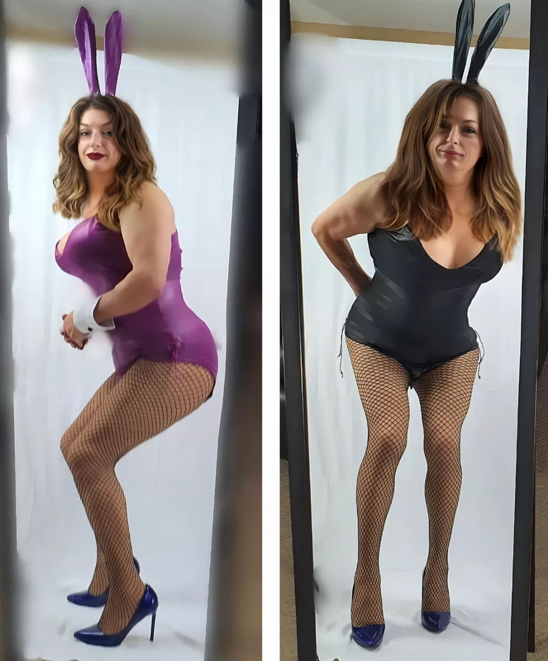 Would you like a purple bunny for Easter in fishnets