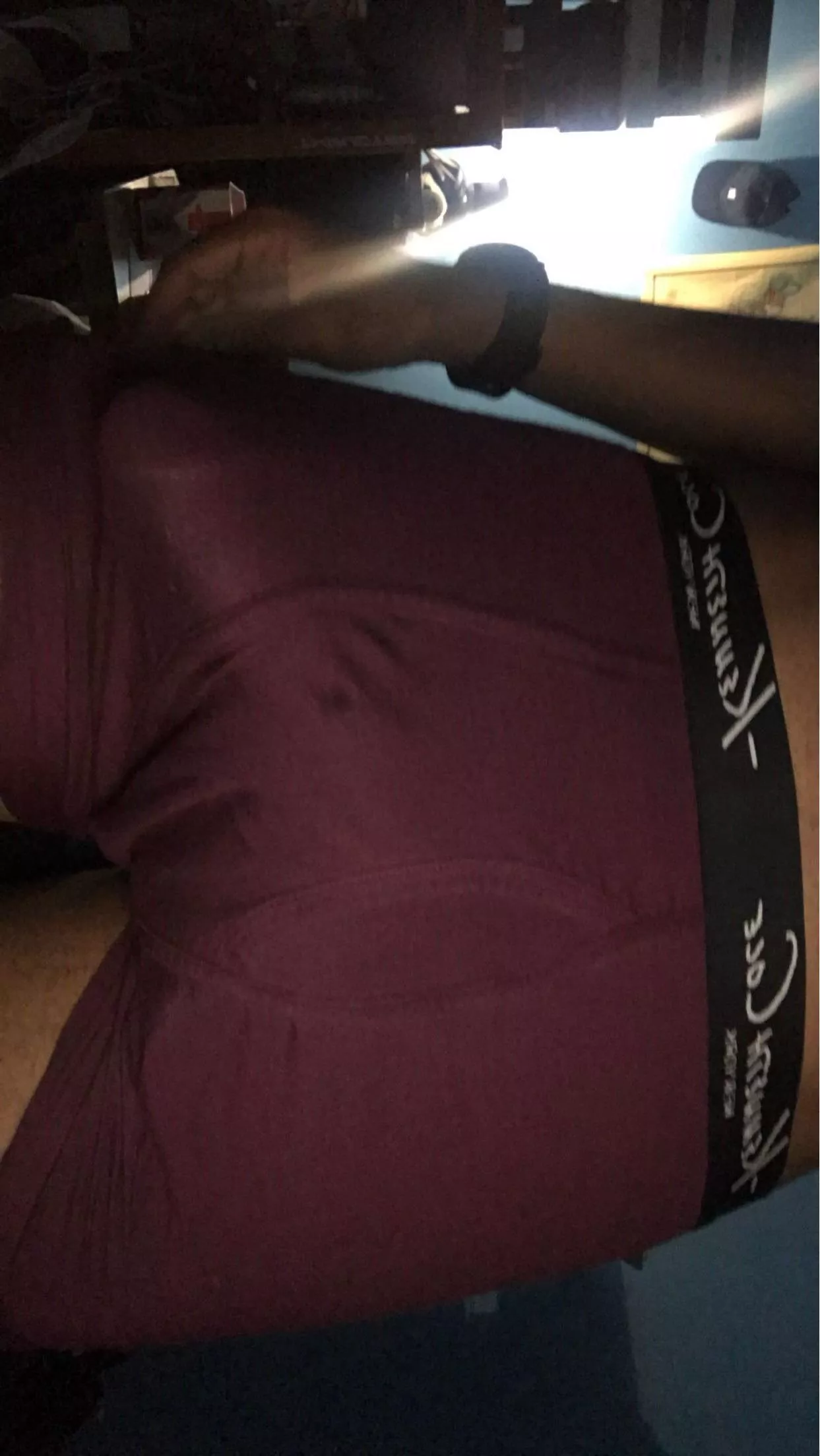 A little cum spot from a big dick