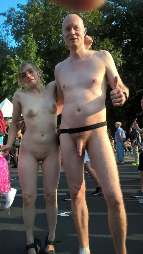 At Pride Berlin 2019, picture taken by her husband 😎