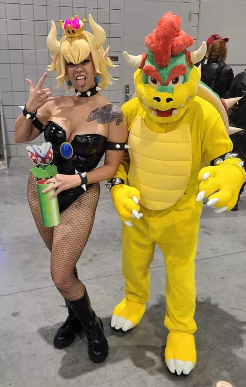 Bowsette and Bowser, by lady_albedo_96 