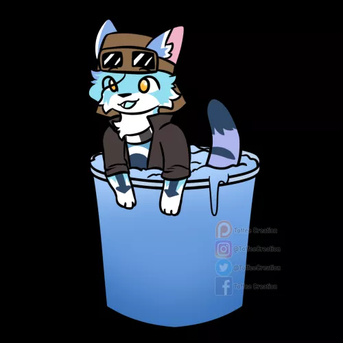 Chilling in a big o cup of Slushie (Commissions Open)