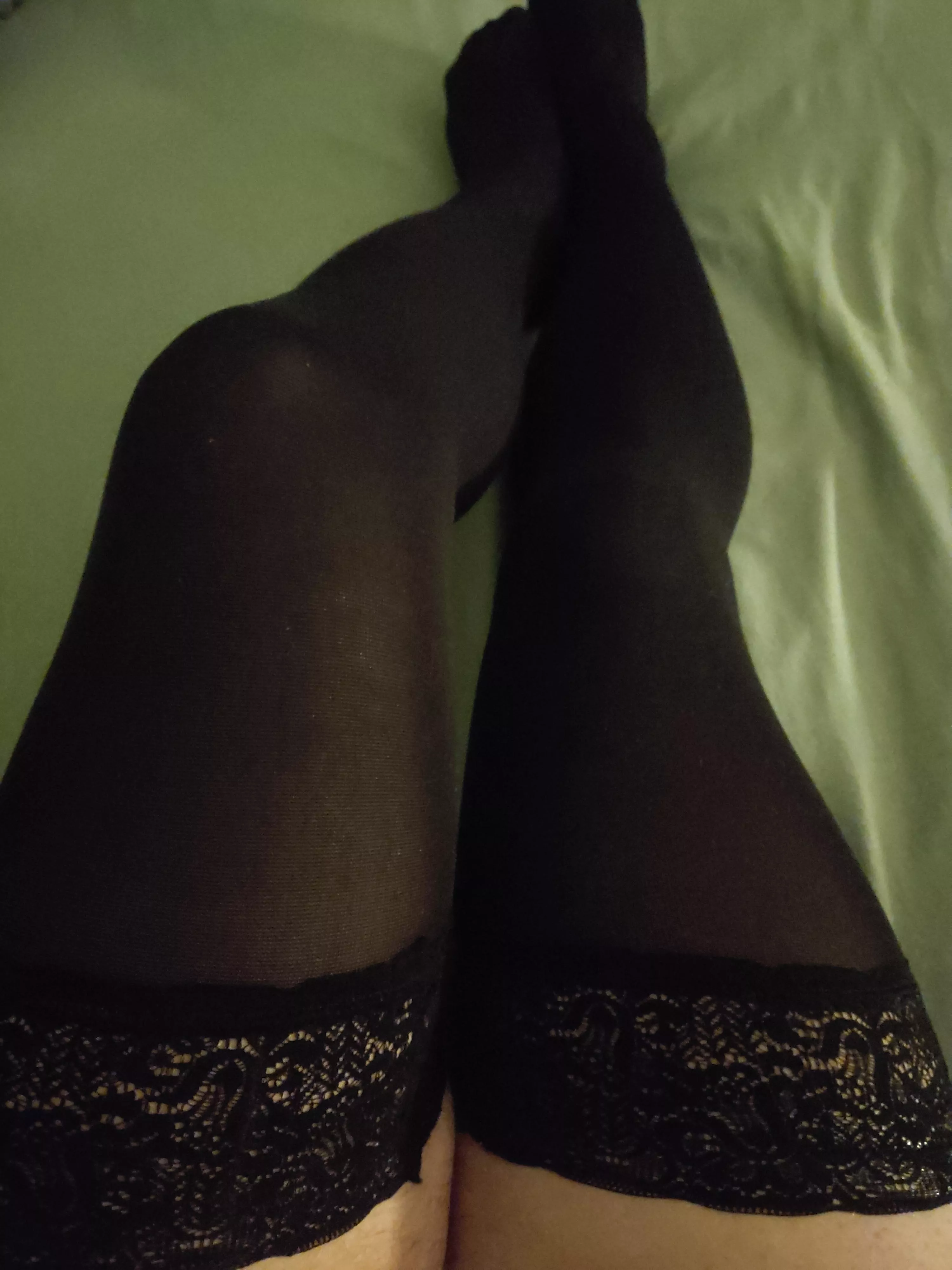 Do my legs look good in these stockings?