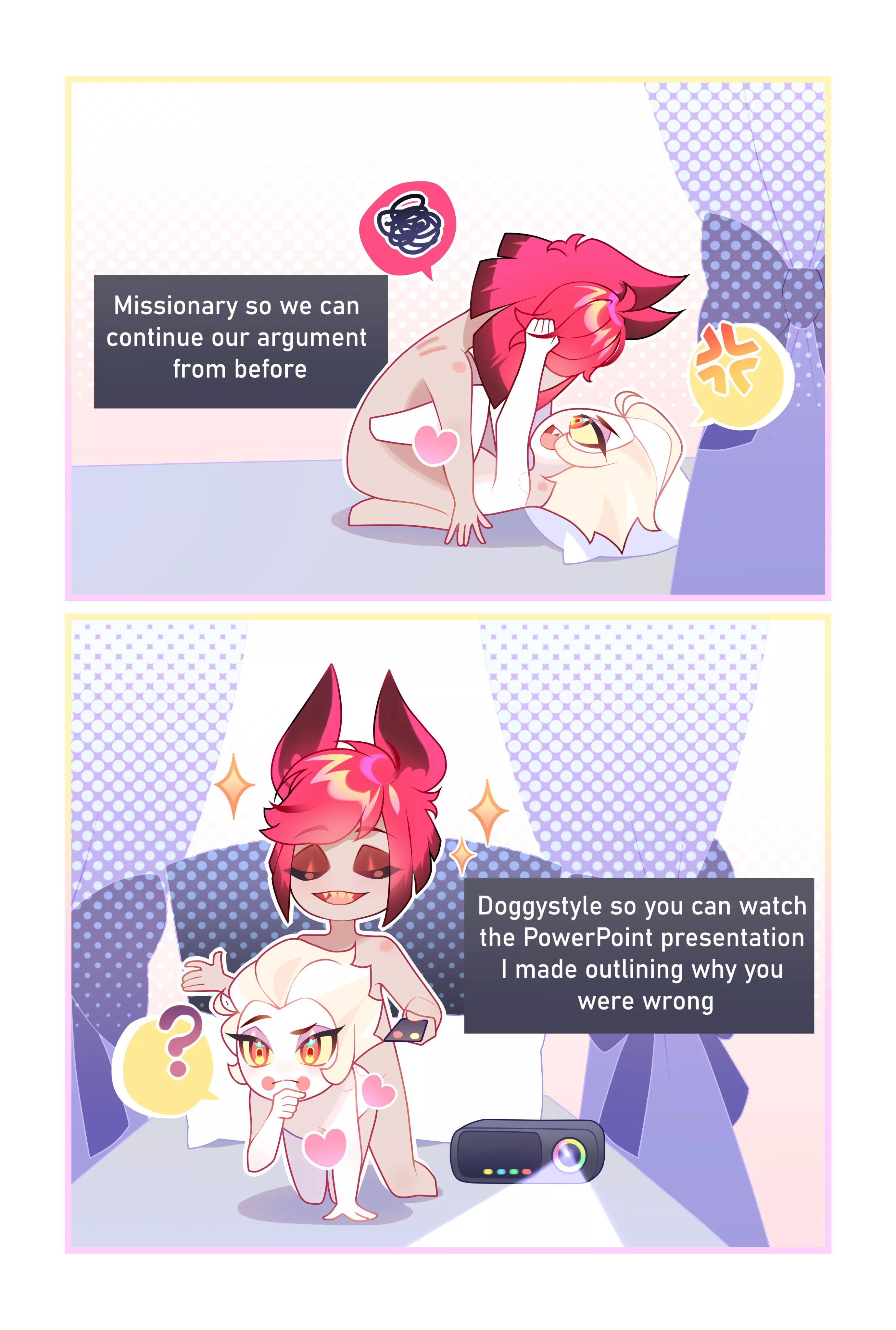 Fighting Is Their Foreplay (By @MisutoreKunArt) | RadioApple | Hazbin Hotel