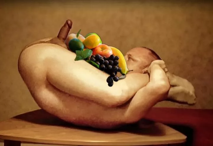 Folded up with my feet behind my head and used as a fruit bowl..