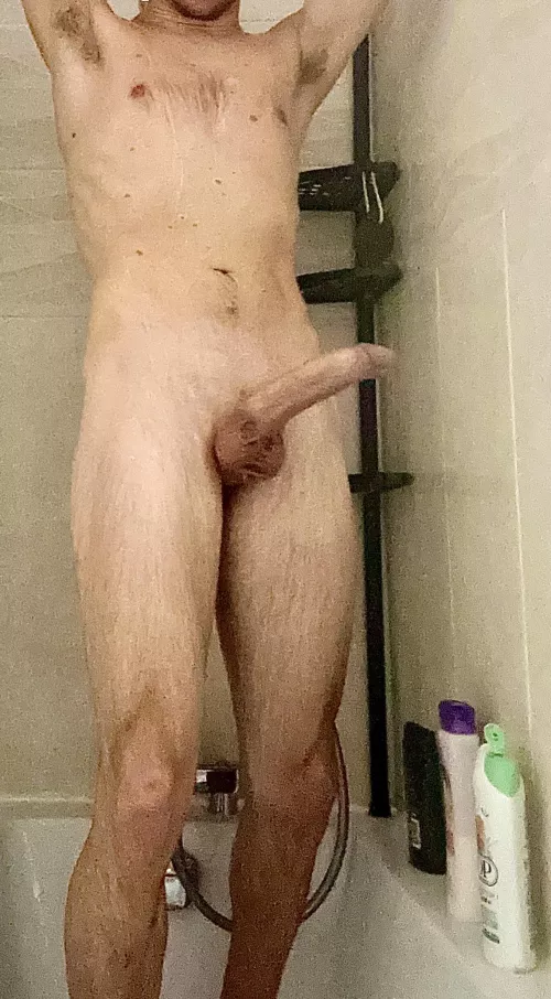 From the shower
