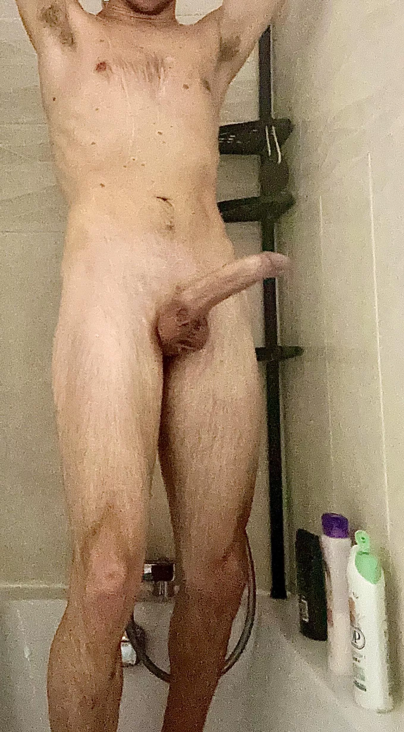 From the shower