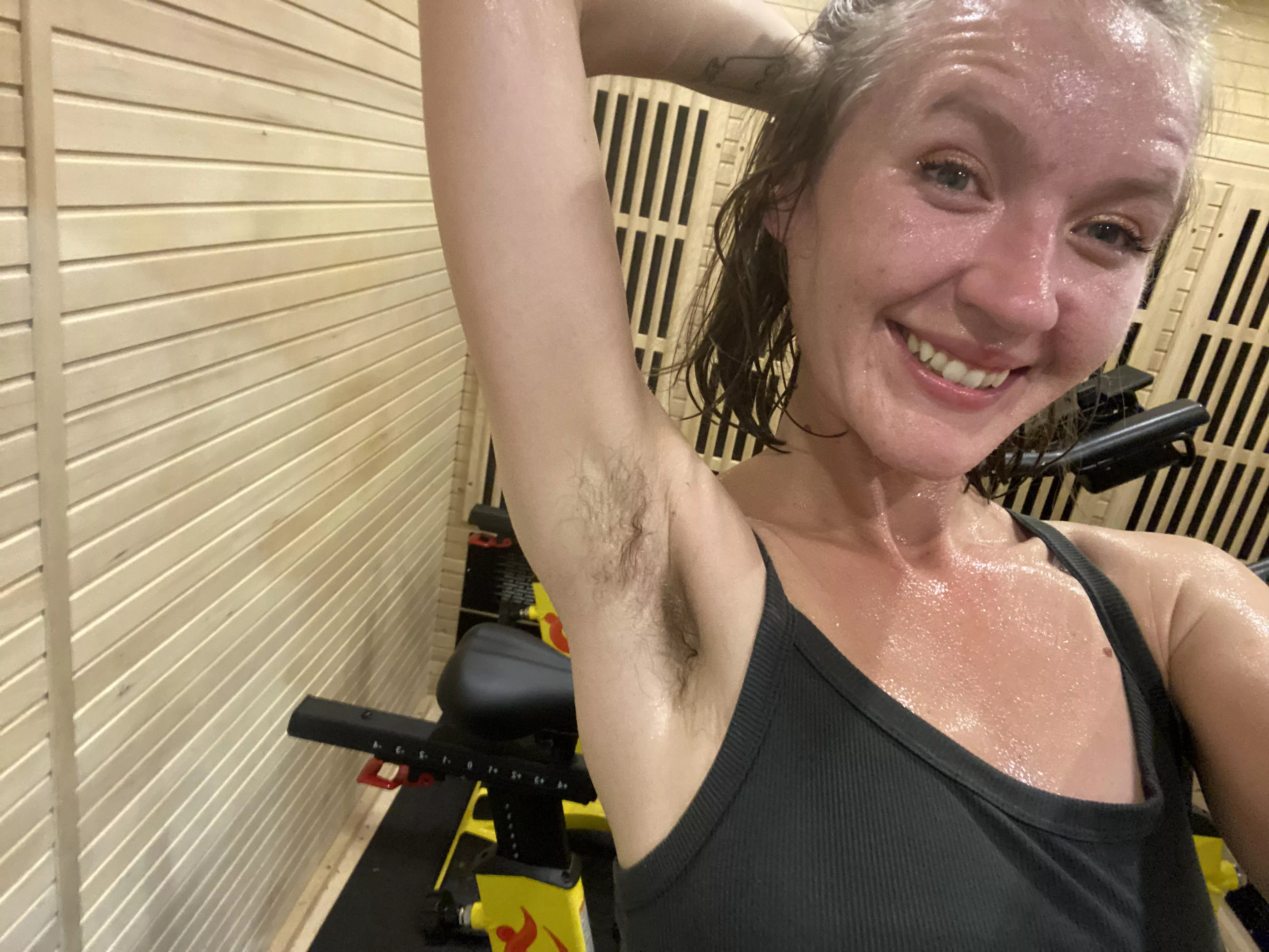 Happy, hairy and sweaty as fuck