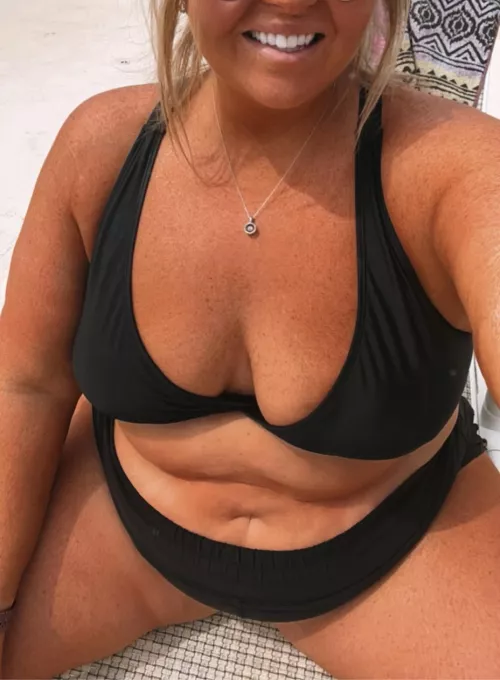 Her first time ever wearing a bikini in public 🔥