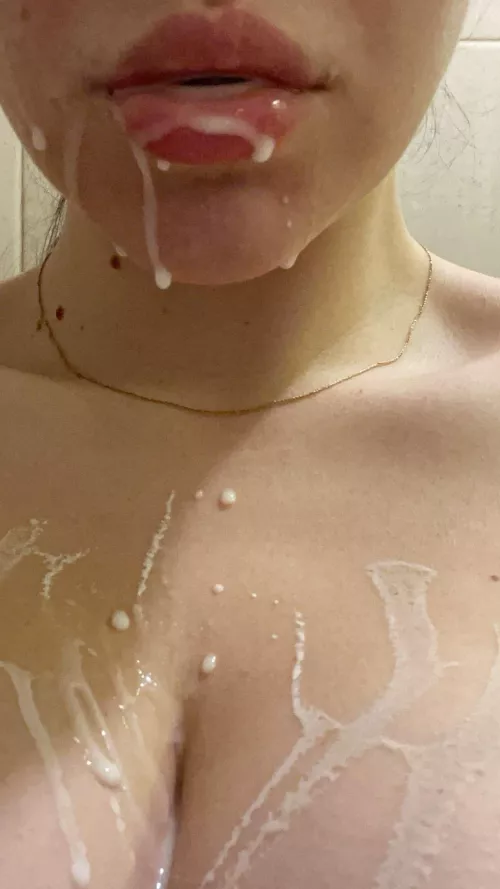 Horny little wasian slut. Sometimes I cover myself in fake cum and play with myself thinking about a BWC or BBC gangbang... 