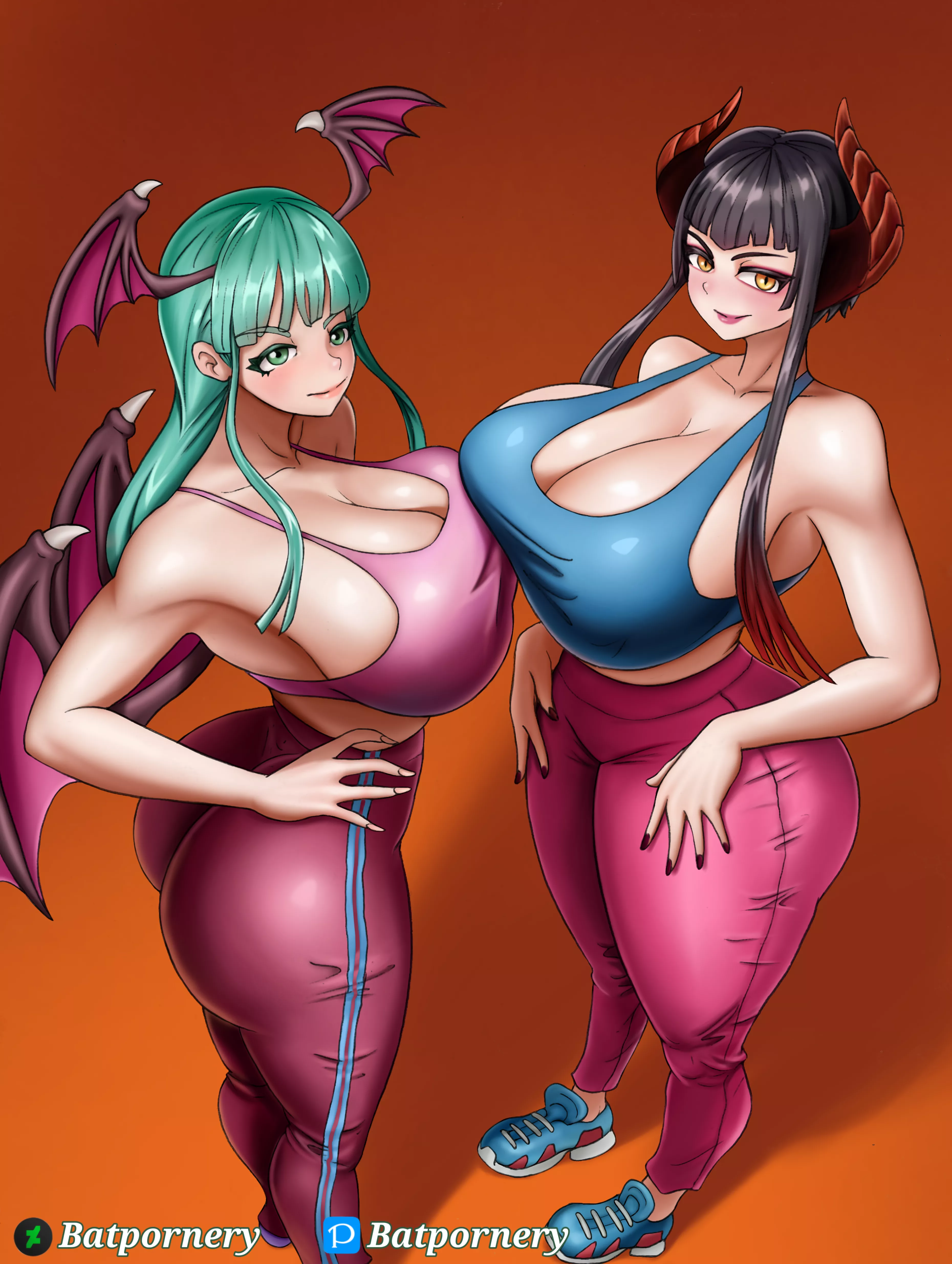 Morrigan and Eliza (Batpornery) [Darkstalkers, Tekken]