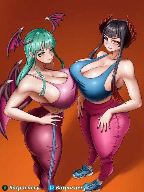 Morrigan and Eliza (Batpornery) [Darkstalkers, Tekken]
