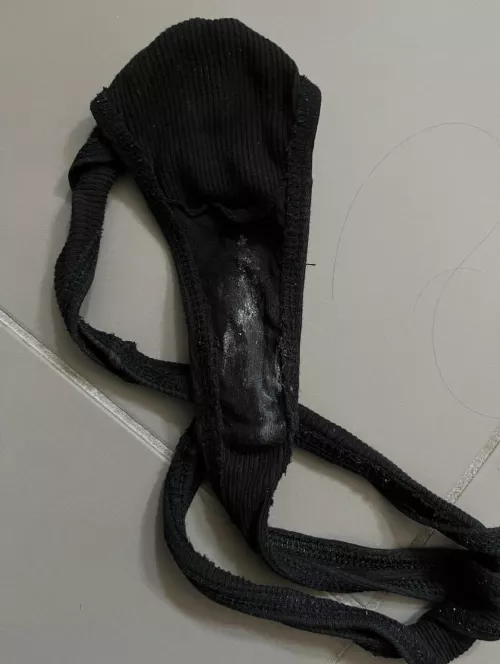 My work panties today, I was very horny so much pussy stuffing happened