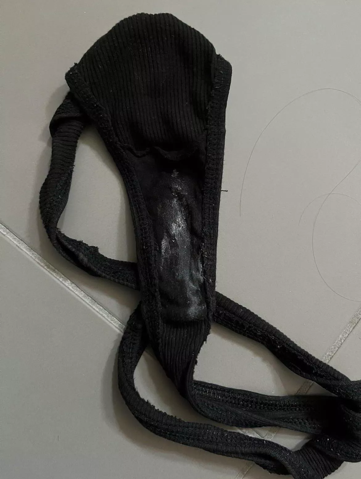 My work panties today, I was very horny so much pussy stuffing happened