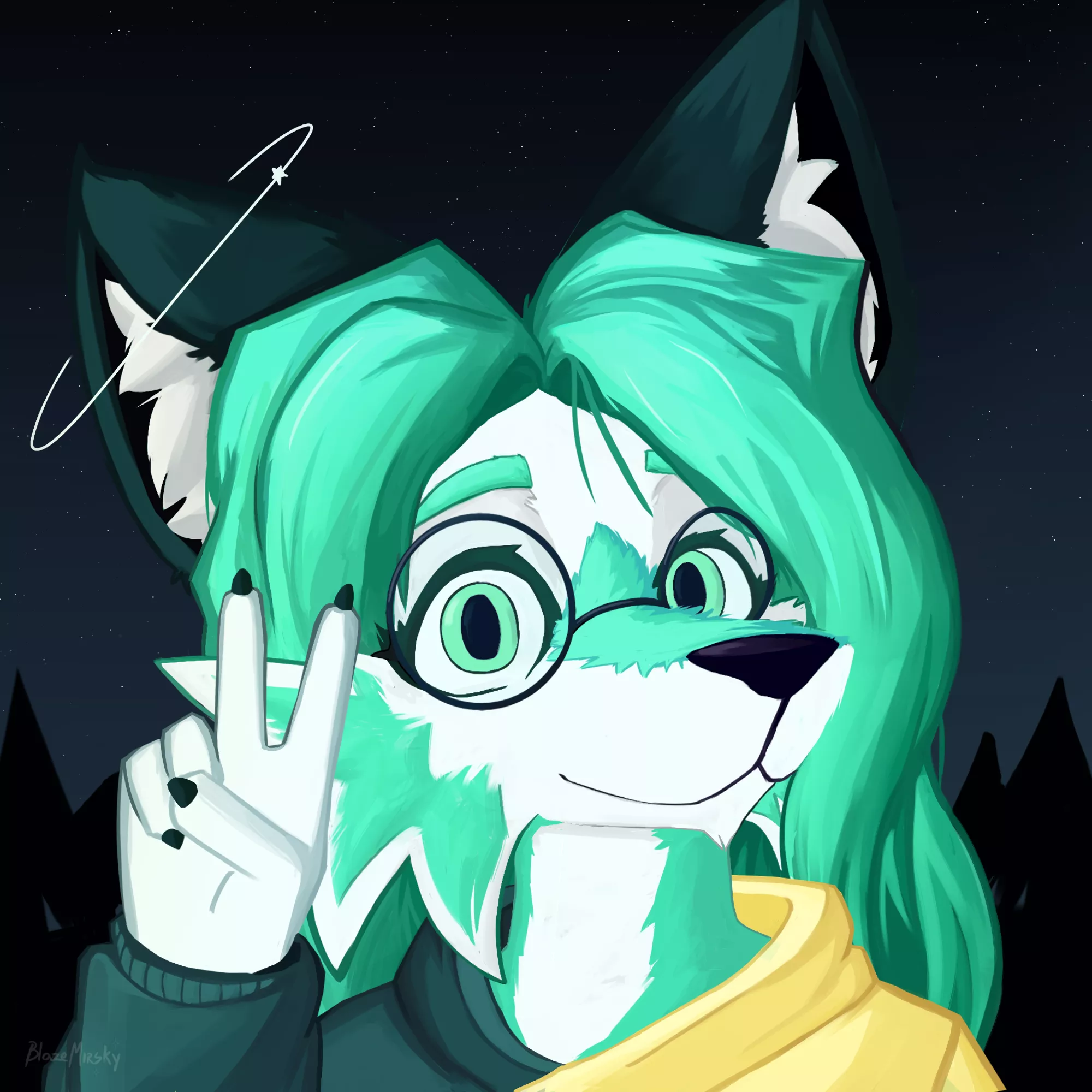 New Look! n.n (tried a new hairstyle on my fursona haha)