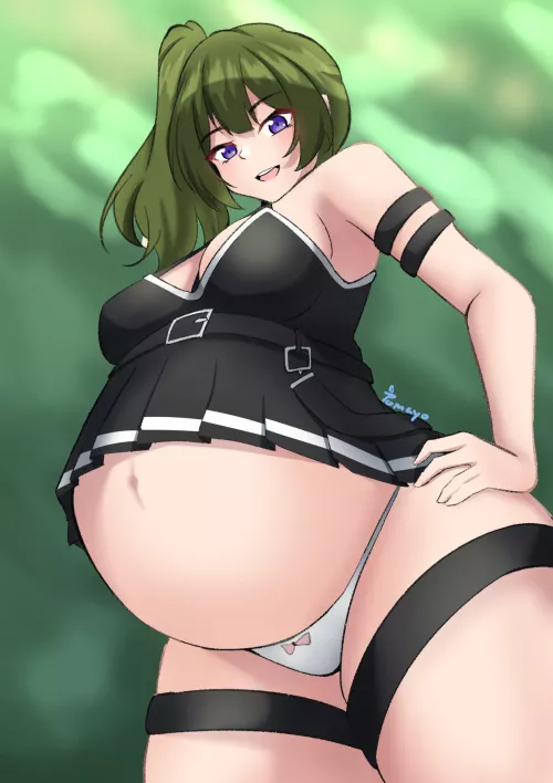 Pregnant Ubel is staring down at you (Frieren) [@tomayo_]