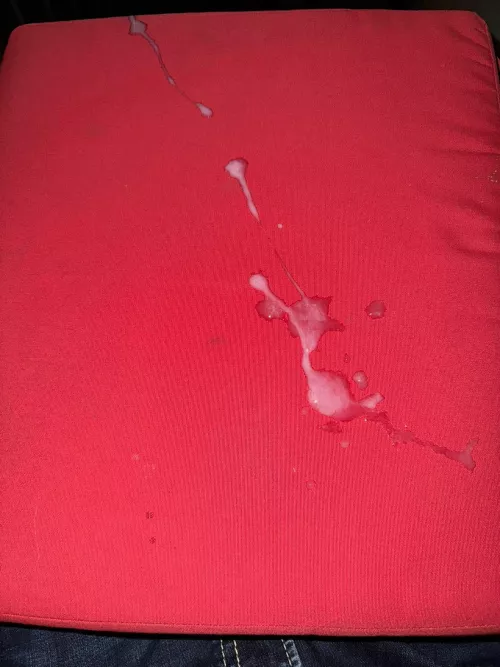 Public cum on bar stool! 💦