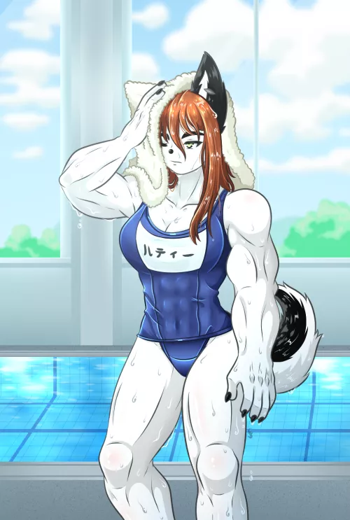 Ruthie-san after swimming