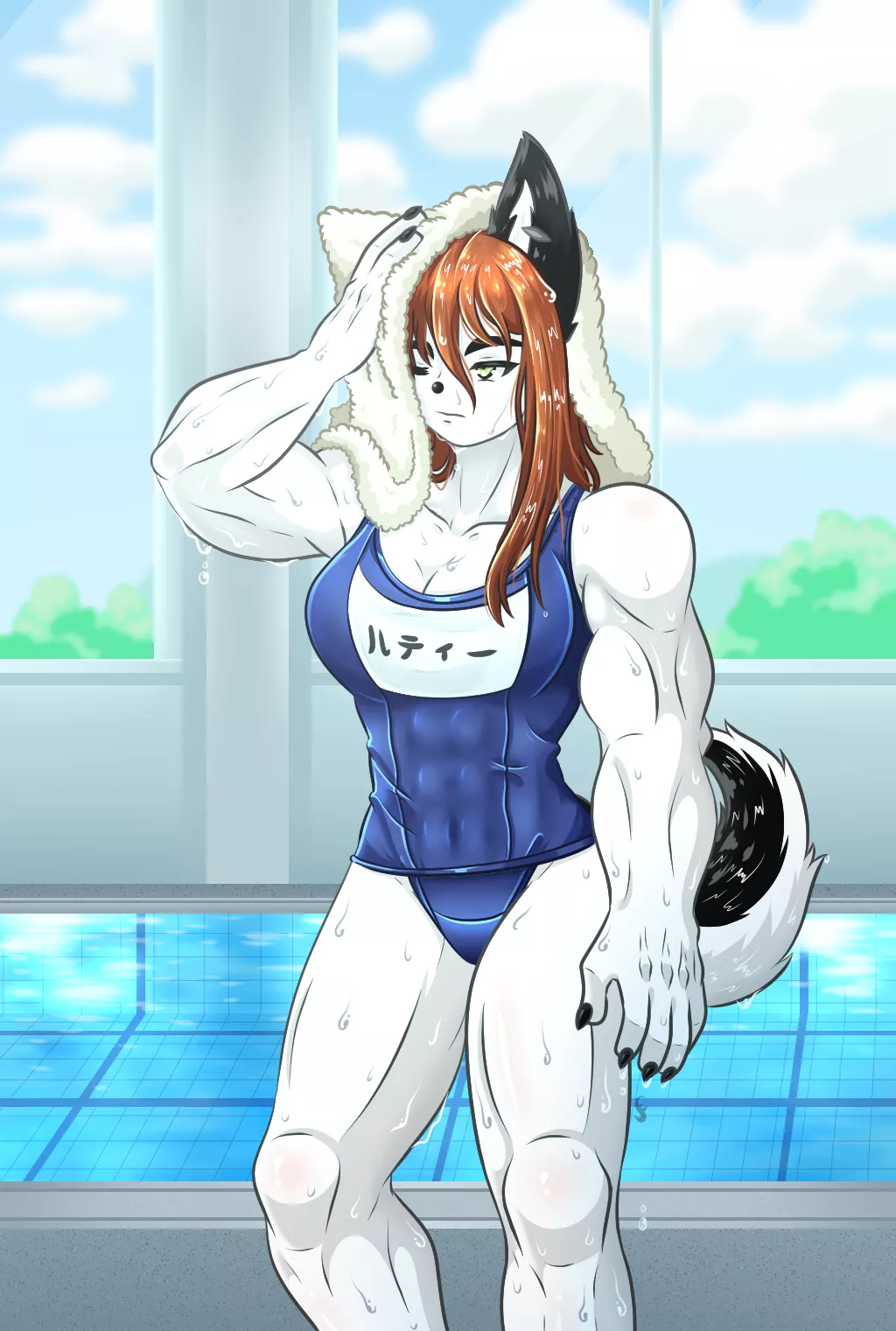 Ruthie-san after swimming