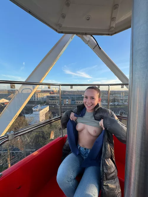 Shortly after noticed the guy smiling from the seats above