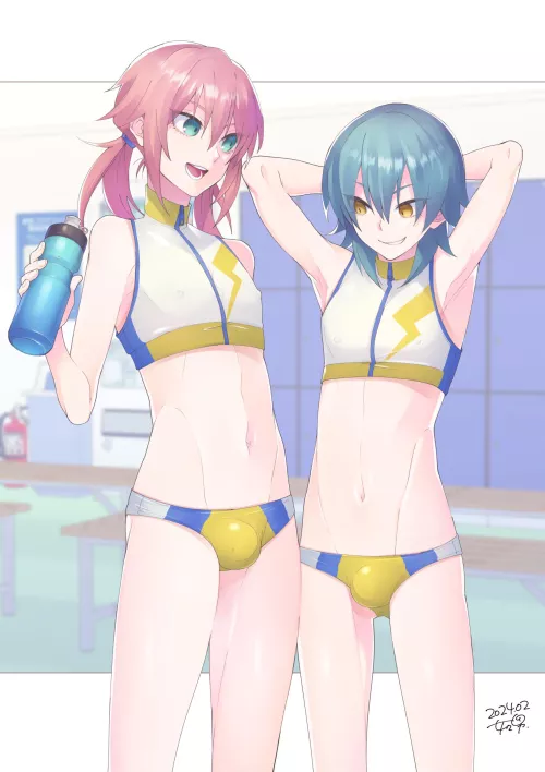 Swimsuit bulges 