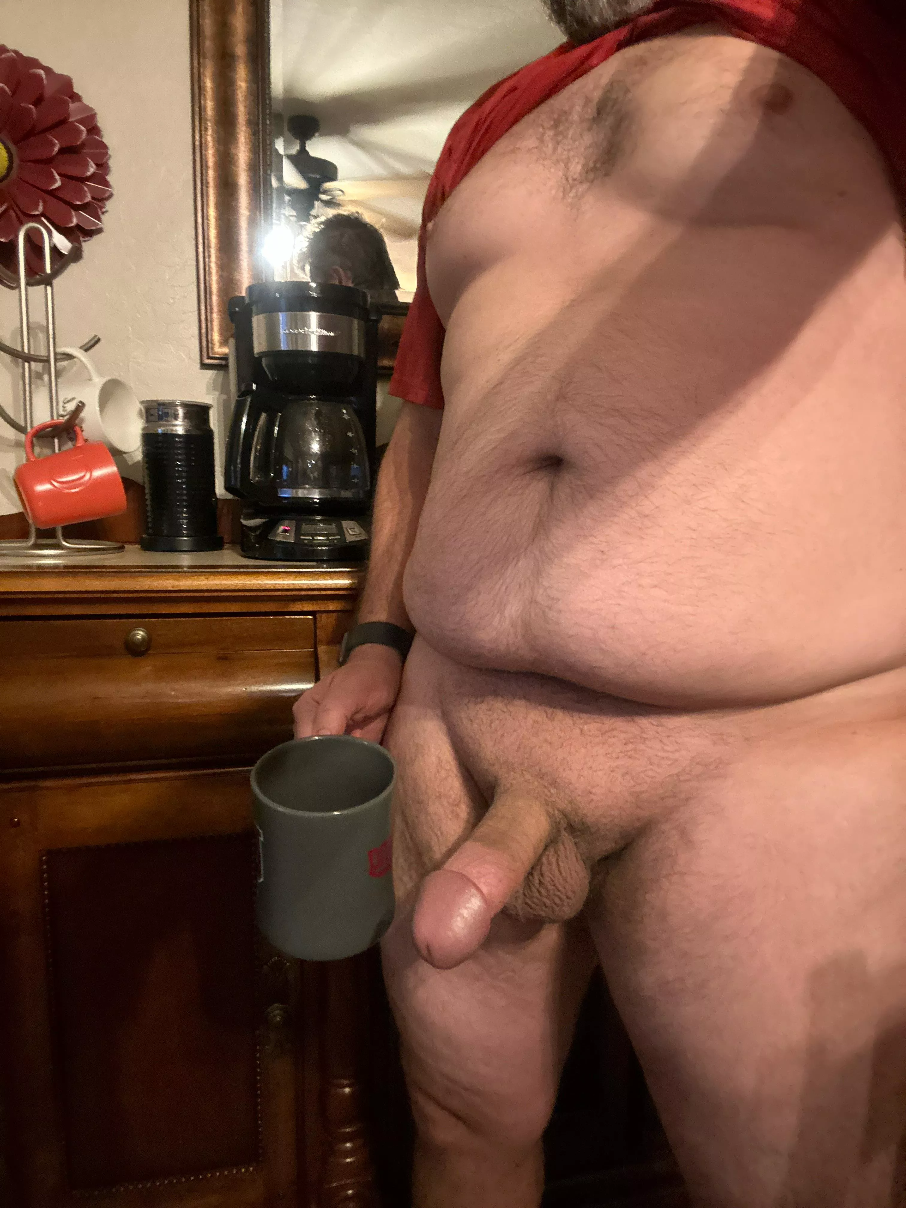 The anticipation for coffee is hard, but so am I