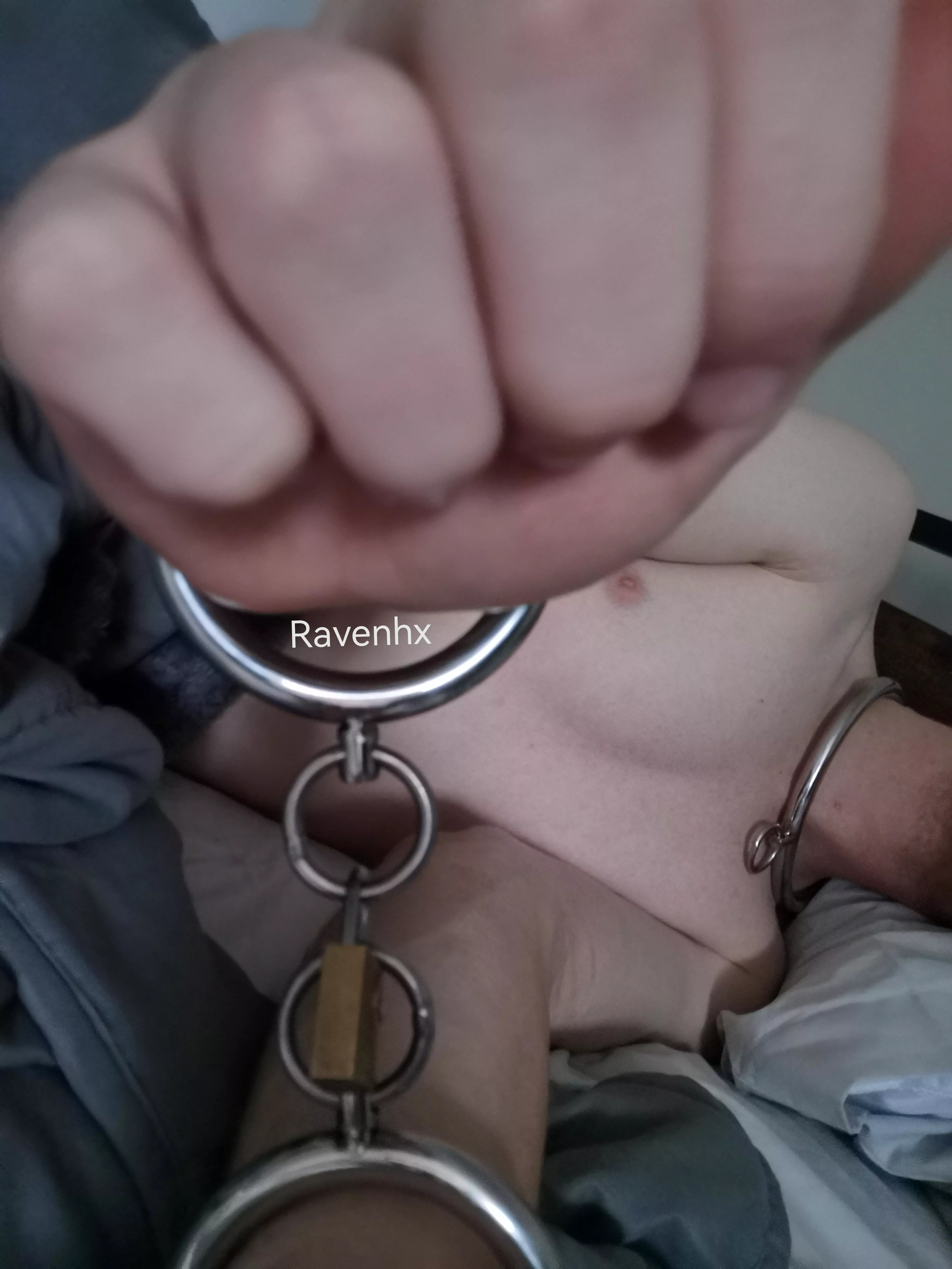 The best way to spend the night, ankle cuffs and cage was included as well of course! 