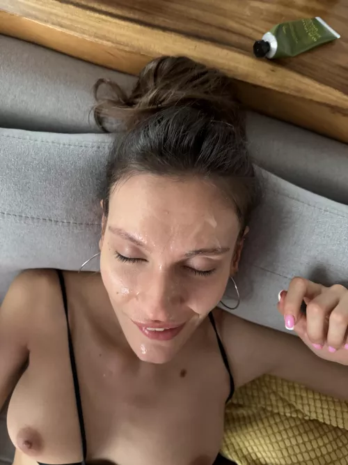 The guy loves to cum on my face and I don't mind.