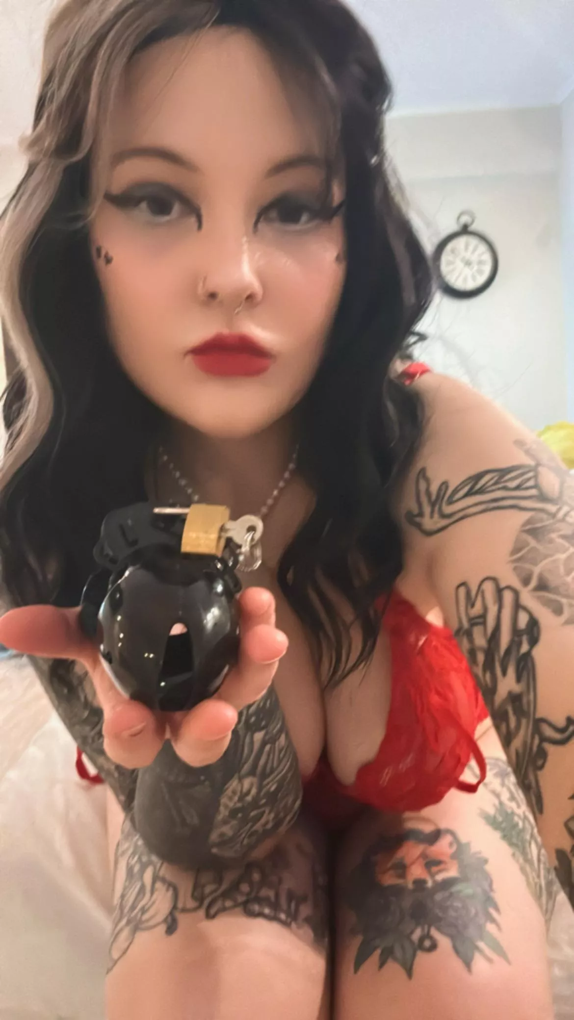 Time to lock up that little cock 