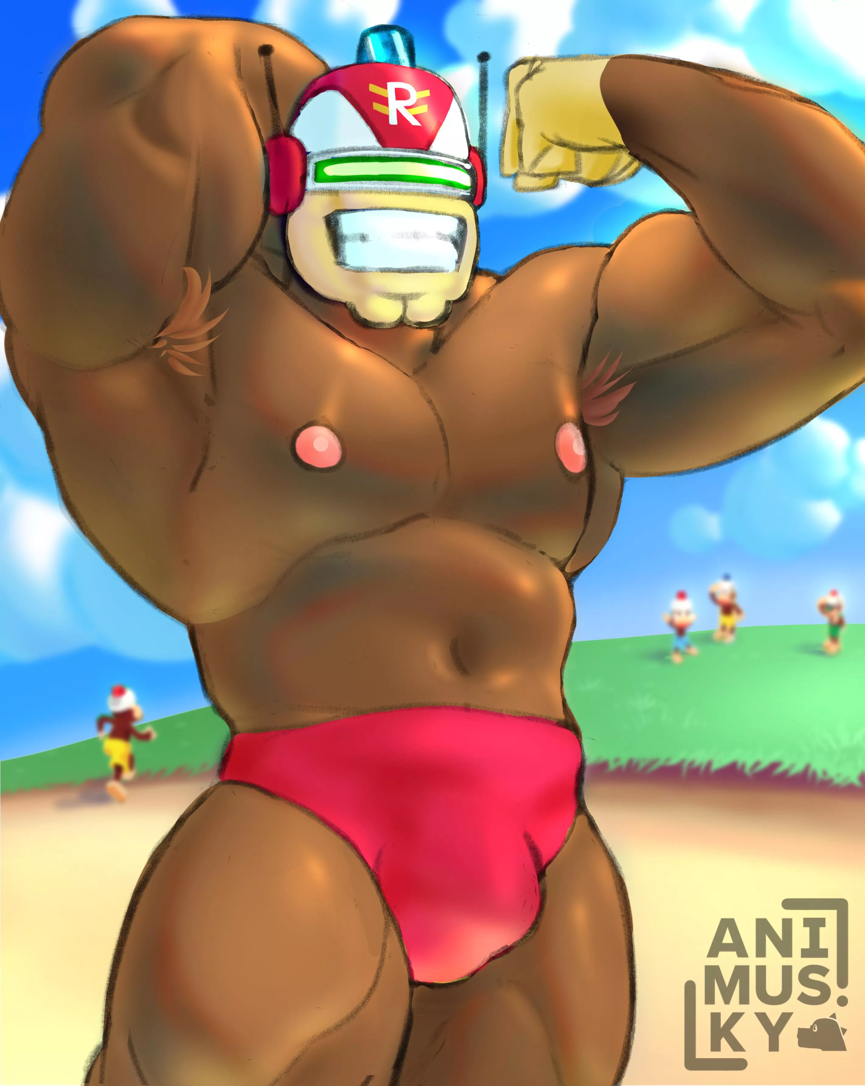 Ukki Red/Monkey Red (artist: Animusky)