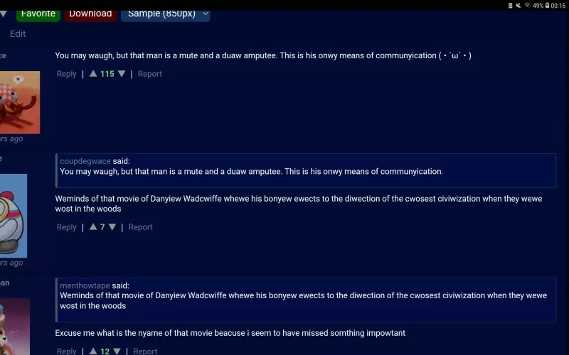 A certain furry website has changed all L and R into w for apeil fools