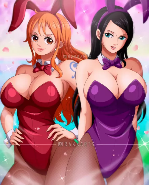 After Boa welcome Nami (reference to my previous post)😍, now Nami invited Robin to the Bubby Club 🐰🤩