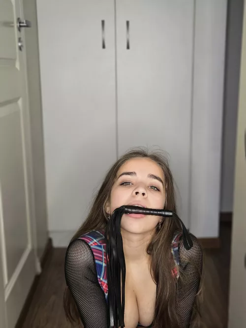 can you take this gag and teach me some good behavior?[F]