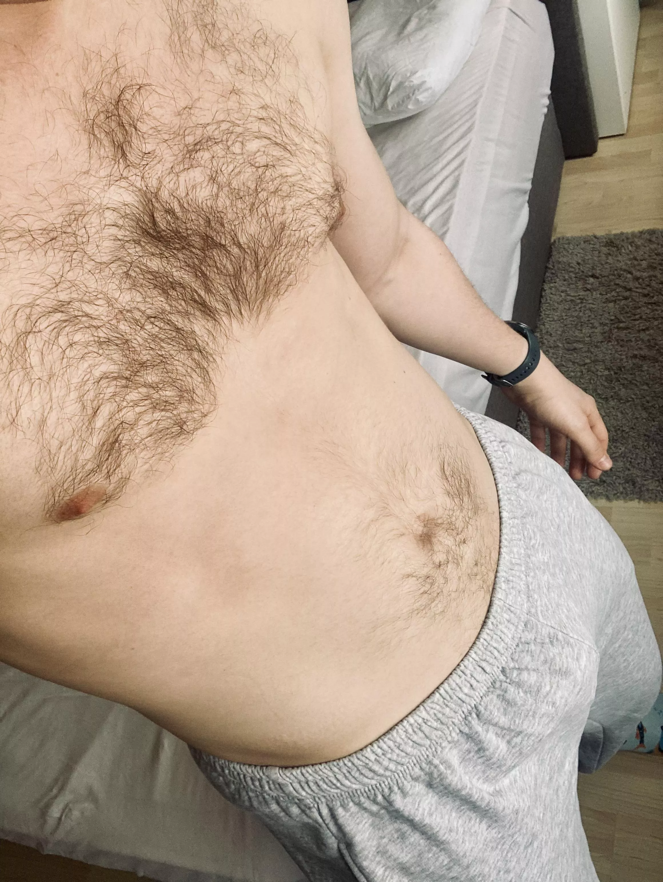 Grey sweatpants suit me well 😈🍆